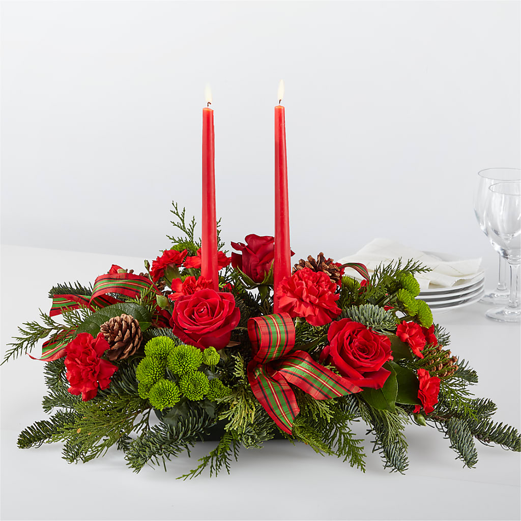 By the Candlelight Centerpiece – Flowers By Pj Inc, Tuckerton NJ