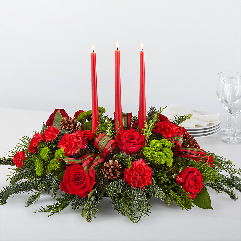 By the Candlelight Centerpiece – Flowers By Pj Inc, Tuckerton NJ