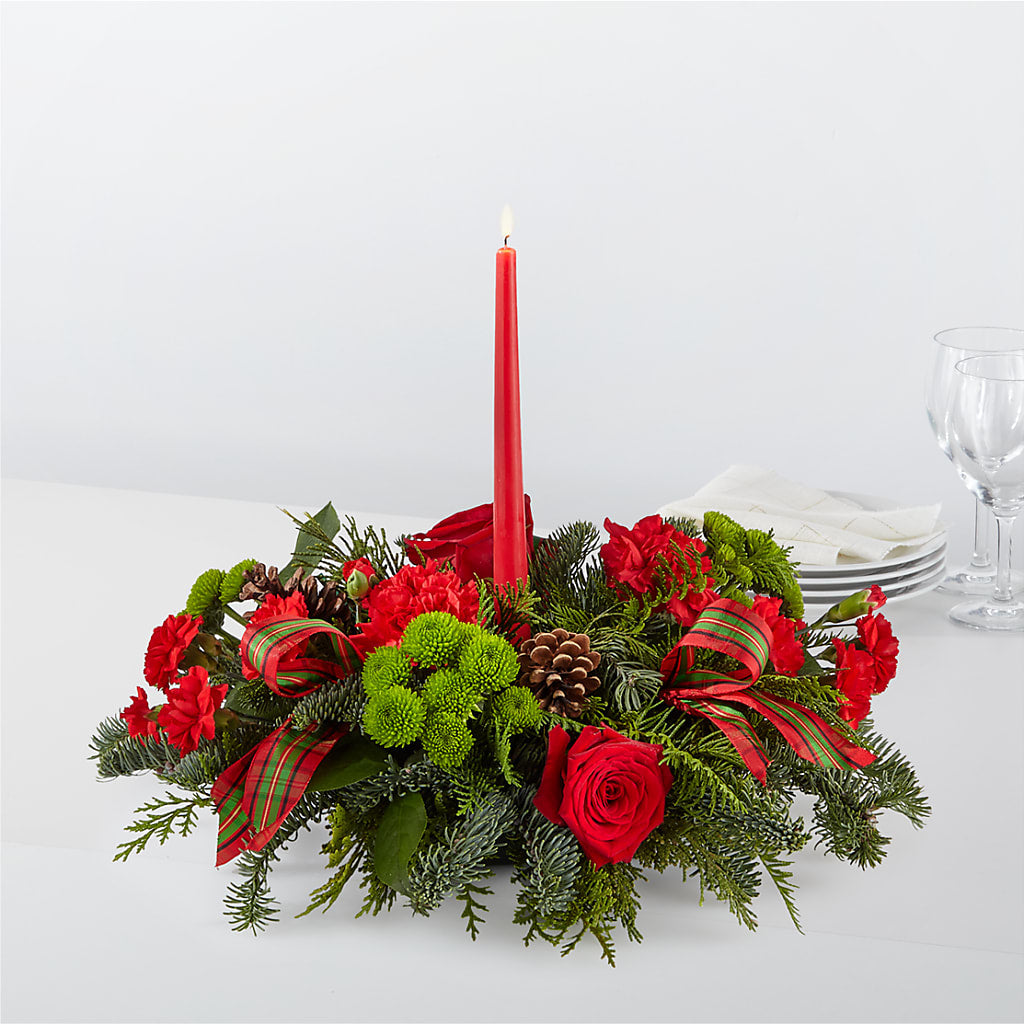 By the Candlelight Centerpiece – Flowers By Pj Inc, Tuckerton NJ