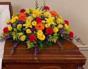 Bold Half Casket Spray – Flowers By Pj Inc, Tuckerton NJ