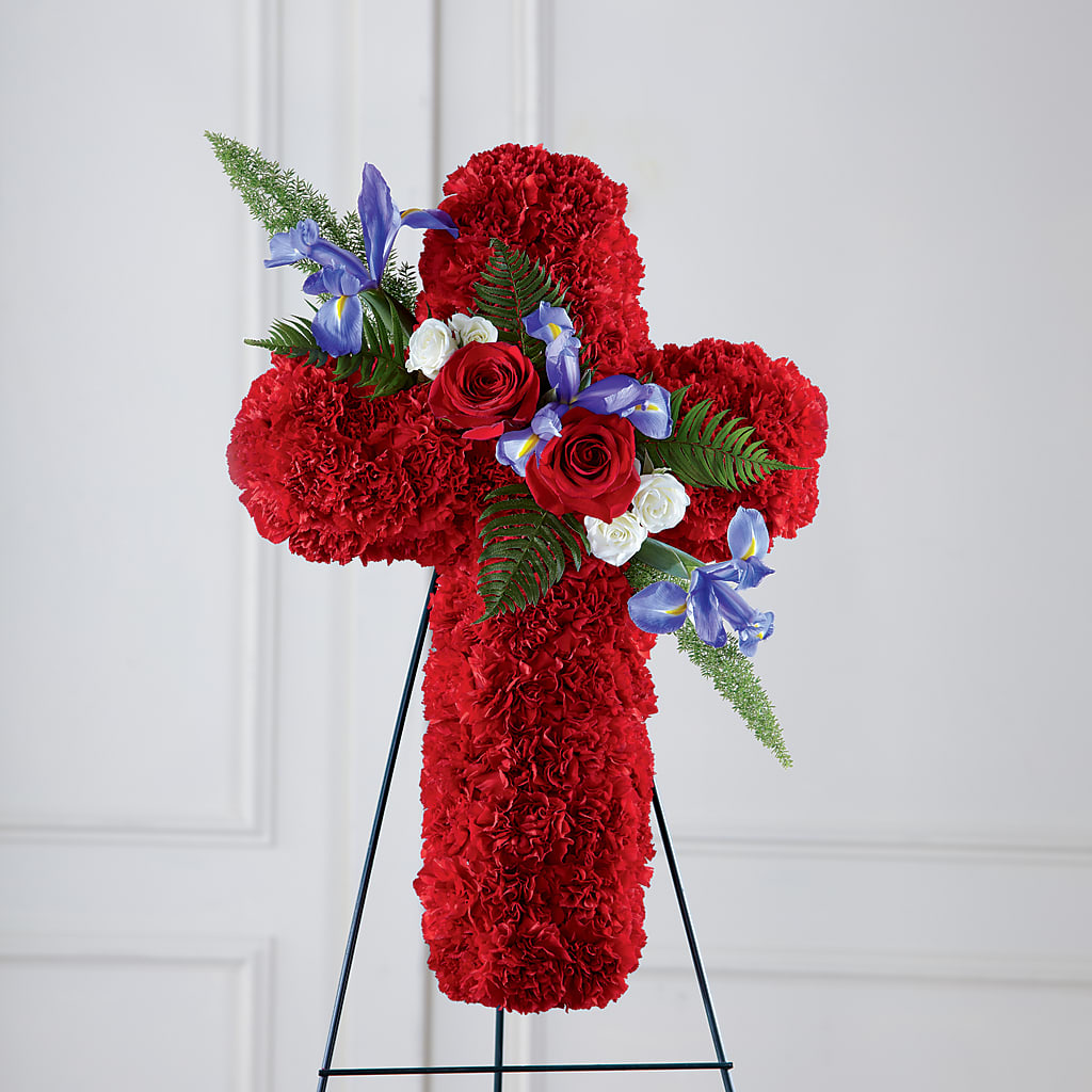 Faithful Hero Floral Cross – Flowers By Pj Inc, Tuckerton NJ