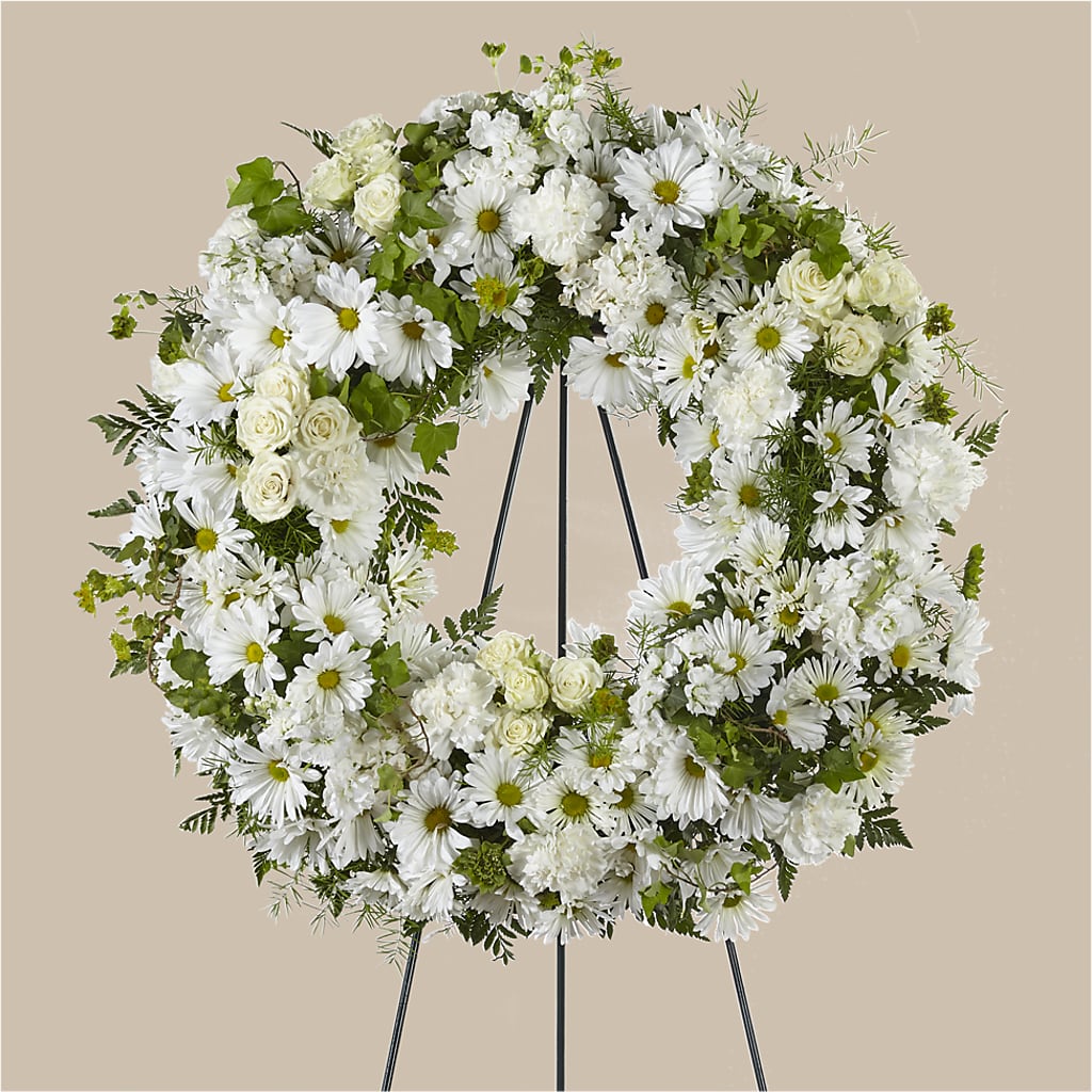 Faithful Wishes Wreath – Flowers By Pj Inc, Tuckerton NJ