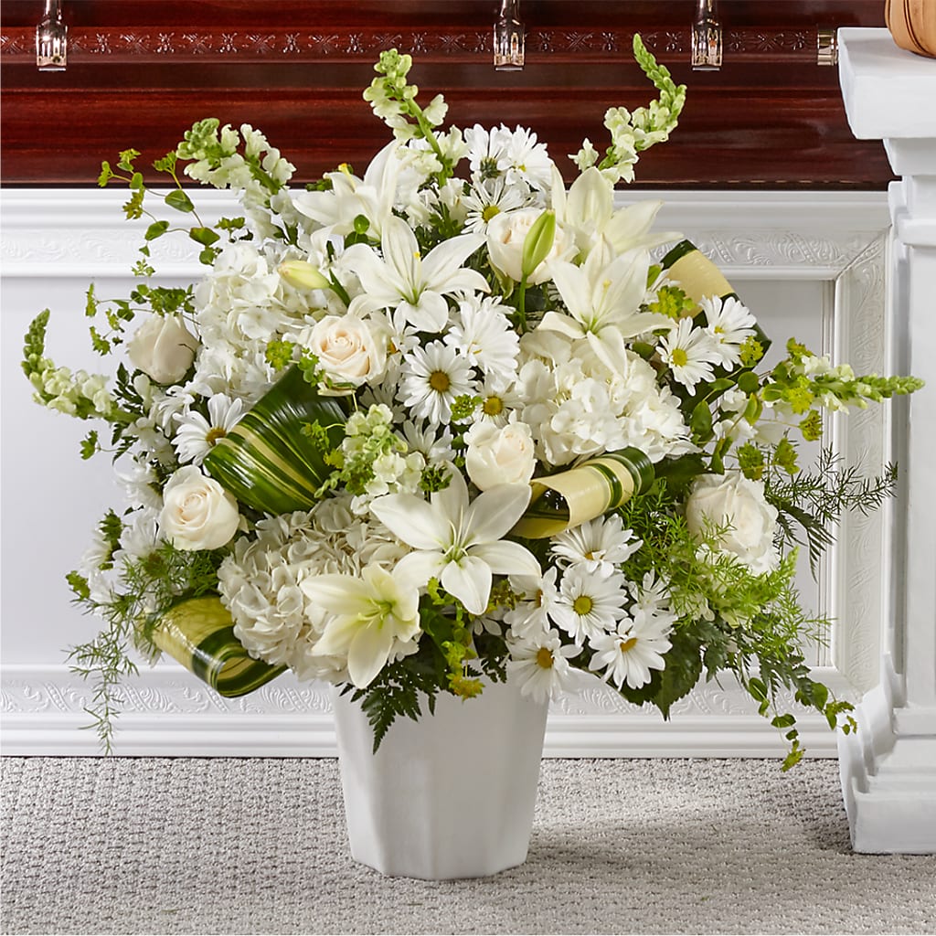 Thoughts of Tranquility Floor Basket – Flowers By Pj Inc, Tuckerton NJ