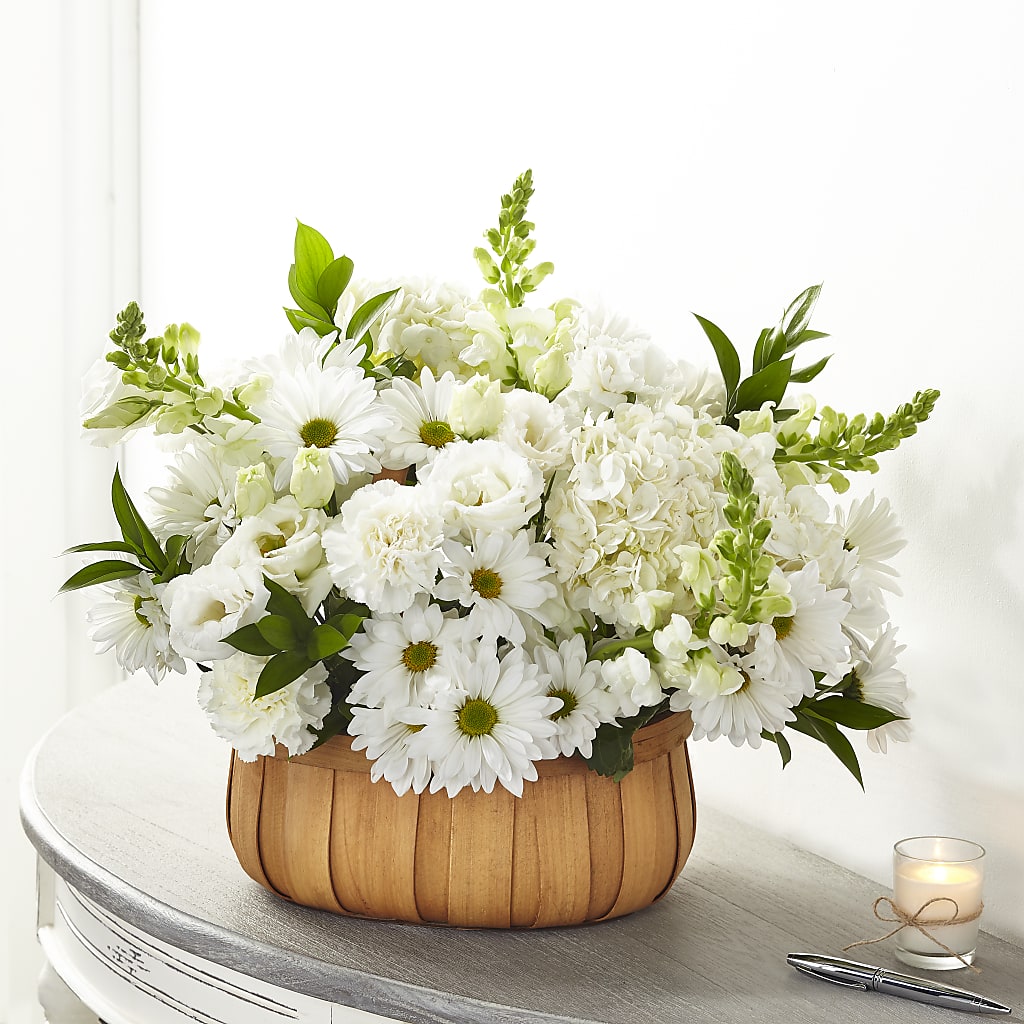 Pure Ivory Basket – Flowers By Pj Inc, Tuckerton NJ