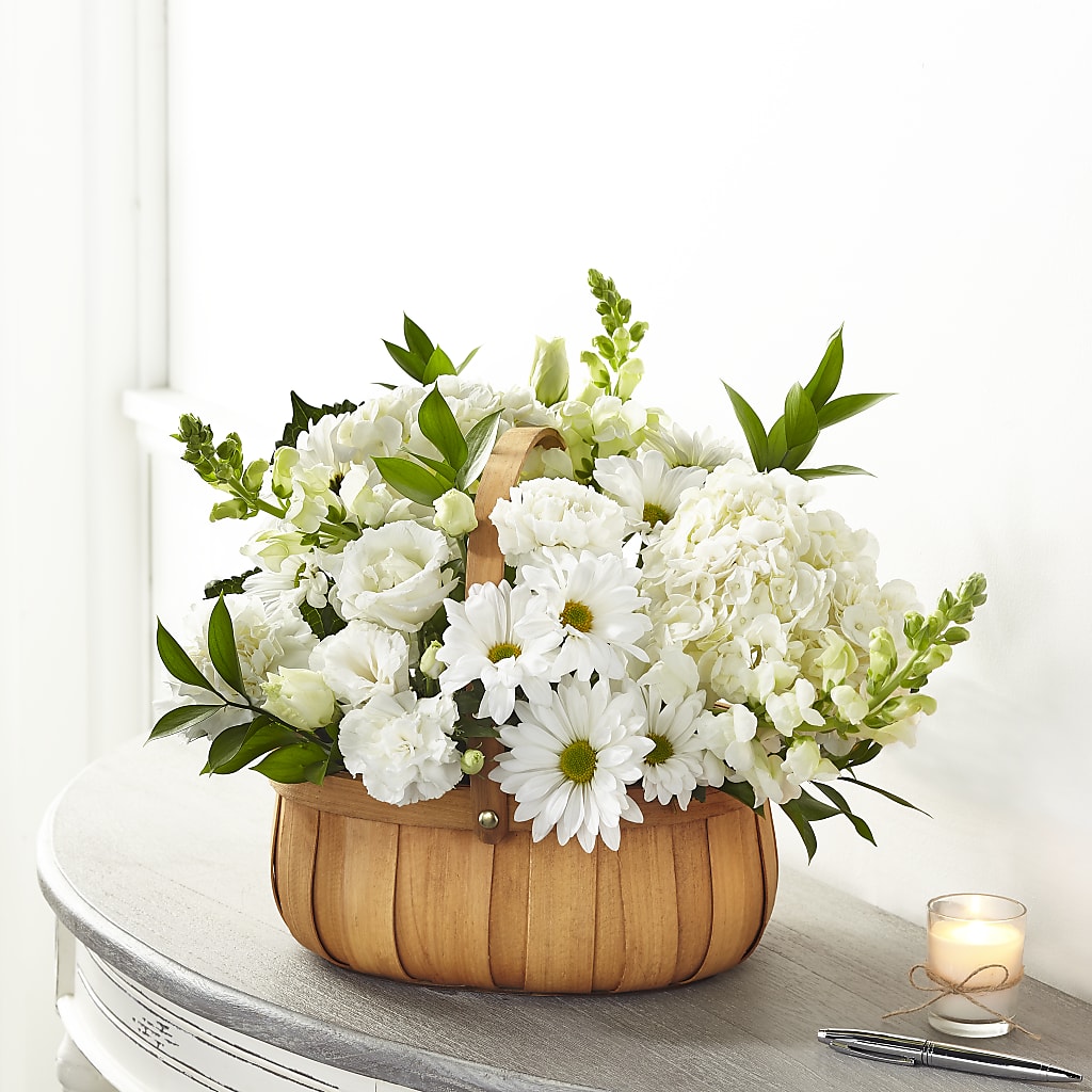 Pure Ivory Basket – Flowers By Pj Inc, Tuckerton NJ