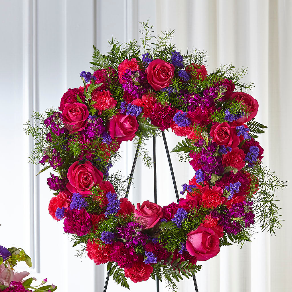Calming Colors Wreath – Flowers By Pj Inc, Tuckerton NJ