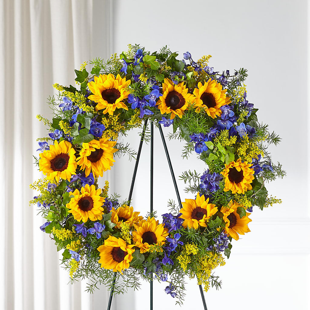 Bright Rays Wreath – Flowers By Pj Inc, Tuckerton NJ