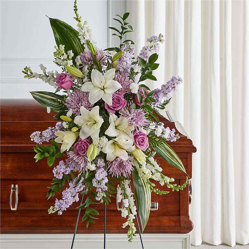 Grateful Hearts Standing Spray – Flowers By Pj Inc, Tuckerton NJ
