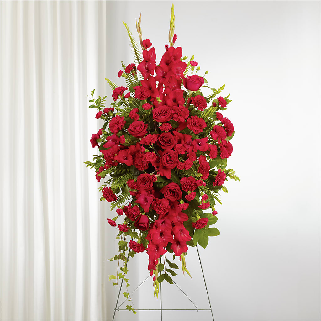 From the Heart Standing Spray – Flowers By Pj Inc, Tuckerton NJ