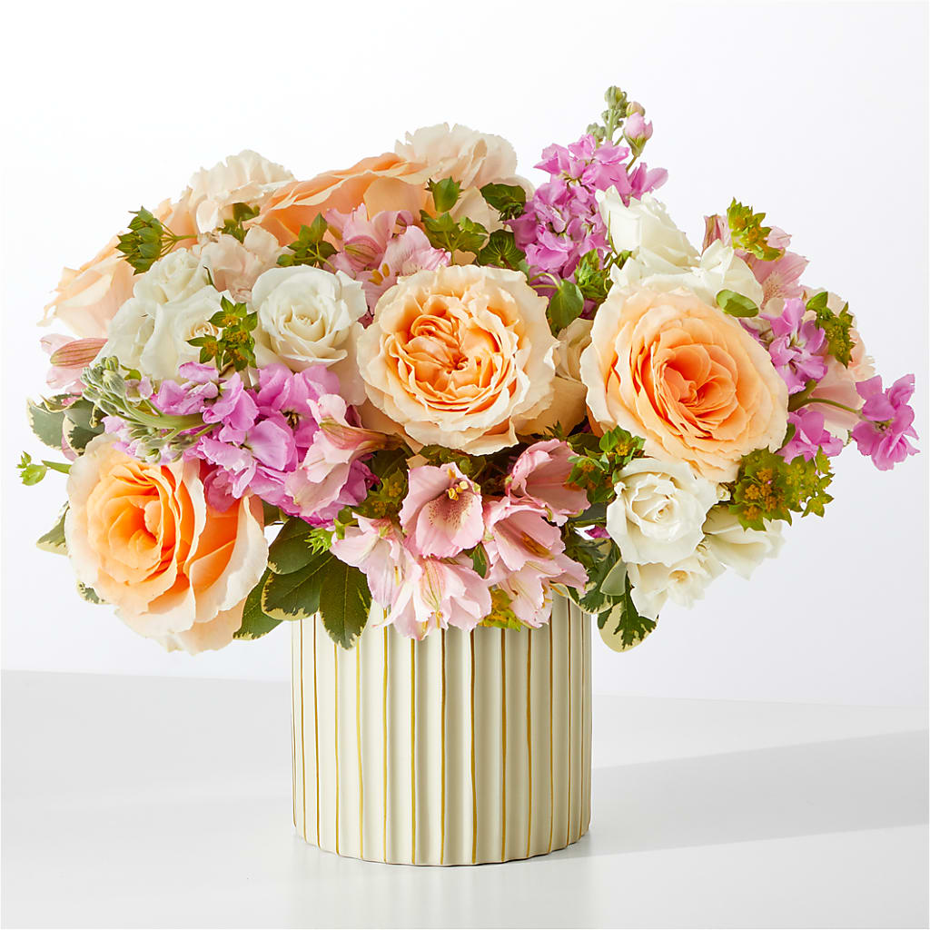 Paradise Bouquet with Ivory Vase – Flowers By Pj Inc, Tuckerton NJ