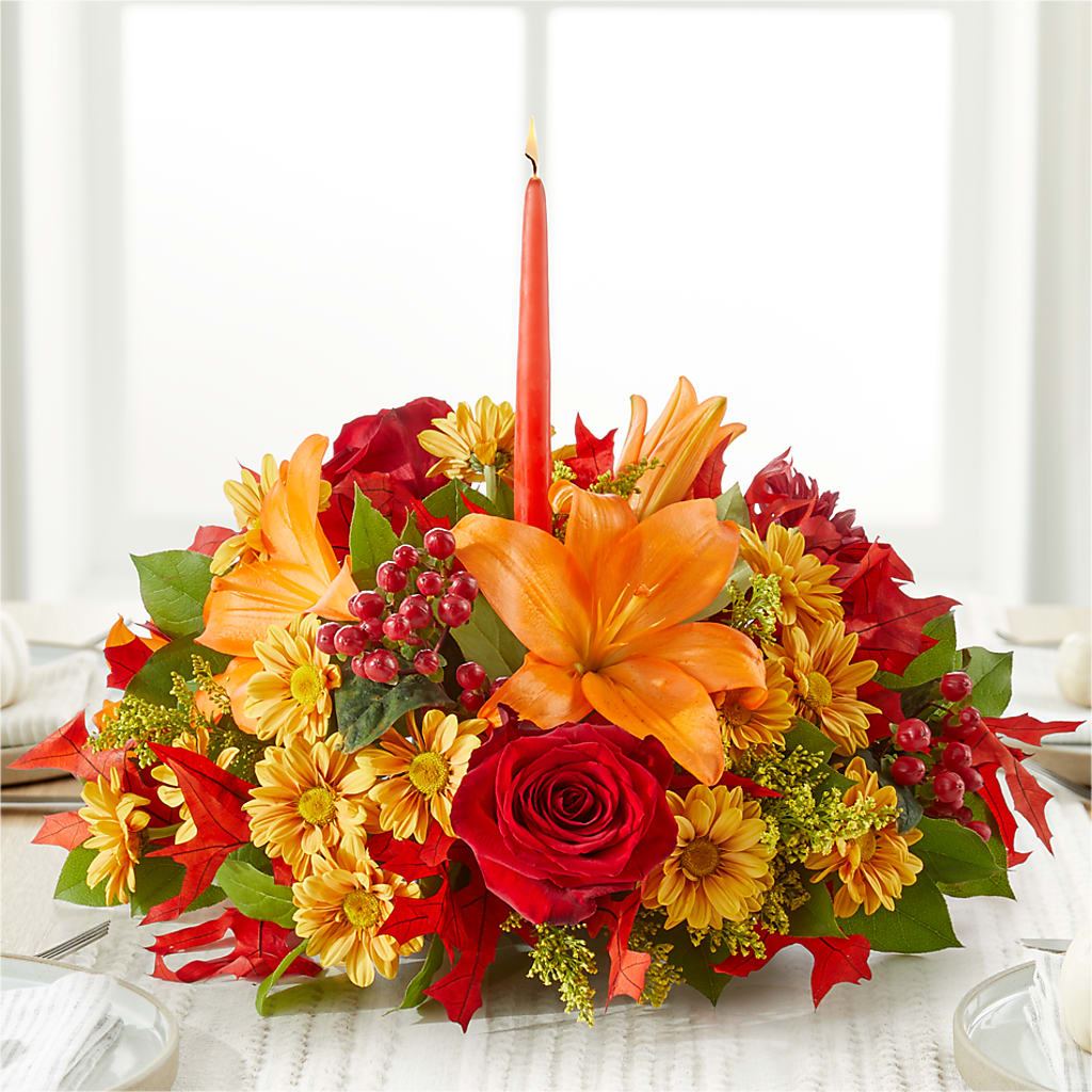 Autumn's Embrace Centerpiece – Flowers By Pj Inc, Tuckerton NJ