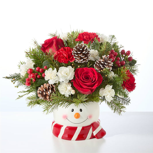 Jolly Snowman Bouquet –  Flowers By Pj Inc, Tuckerton NJ