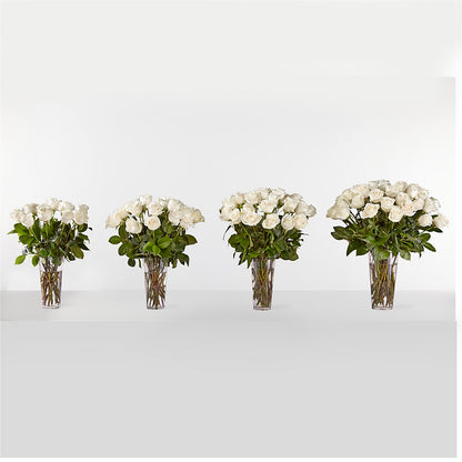 Long Stem White Rose Bouquet –  Flowers By Pj Inc, Tuckerton NJ