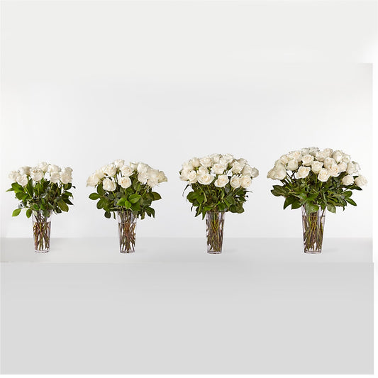 Long Stem White Rose Bouquet –  Flowers By Pj Inc, Tuckerton NJ
