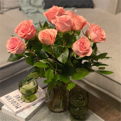 Long Stem Pink Rose Bouquet –  Flowers By Pj Inc, Tuckerton NJ