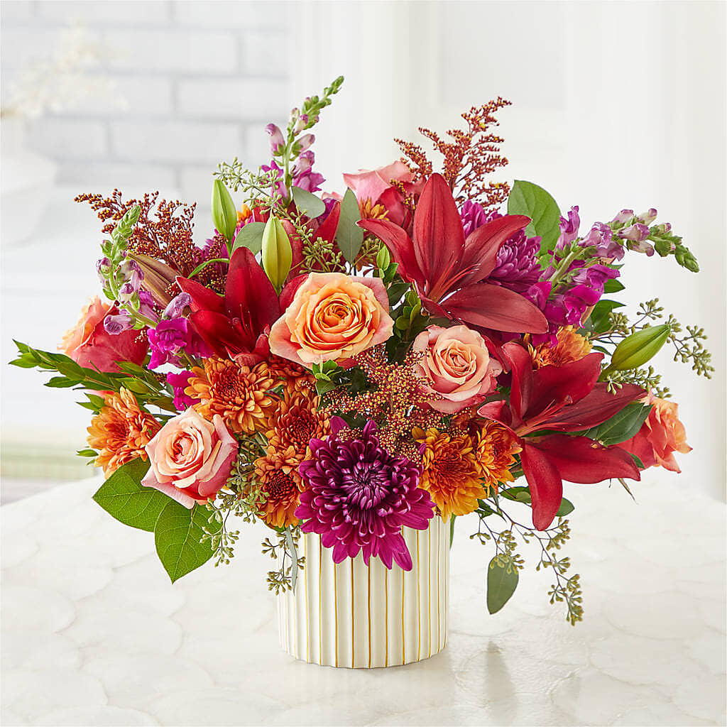 Burgundy Landscape Bouquet –  Flowers By Pj Inc, Tuckerton NJ