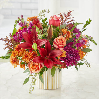 Burgundy Landscape Bouquet –  Flowers By Pj Inc, Tuckerton NJ