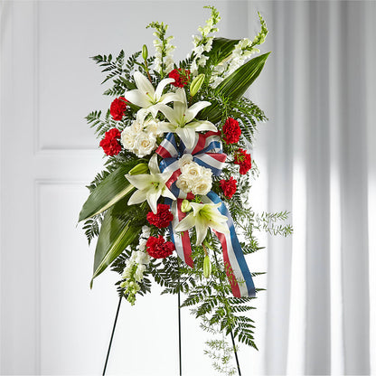 Stars of Life Standing Spray –  Flowers By Pj Inc, Tuckerton NJ