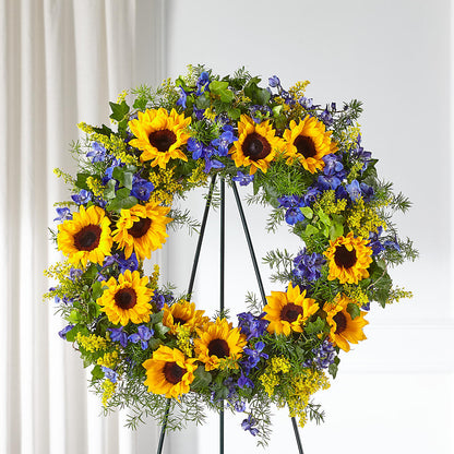 Bright Rays Wreath –  Flowers By Pj Inc, Tuckerton NJ