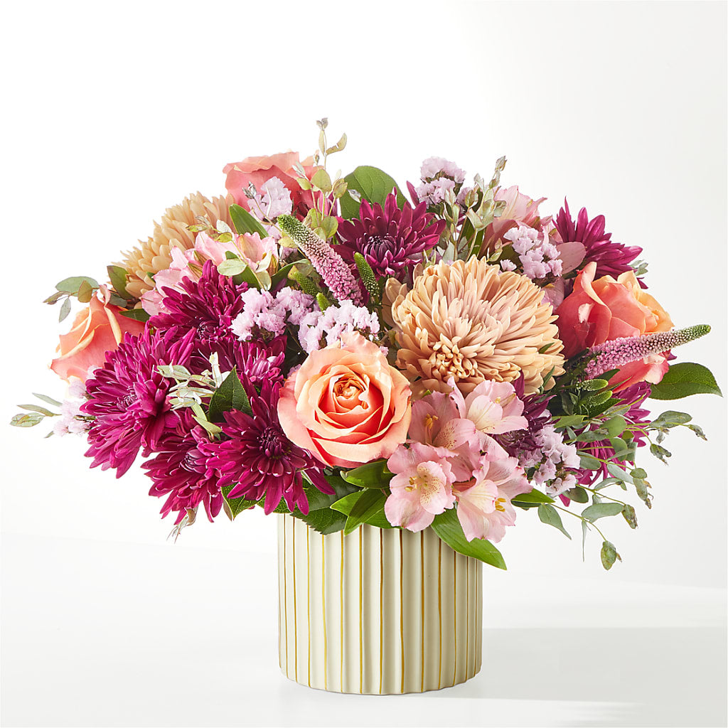 Berry Cobbler Bouquet with Ivory Vase –  Flowers By Pj Inc, Tuckerton NJ