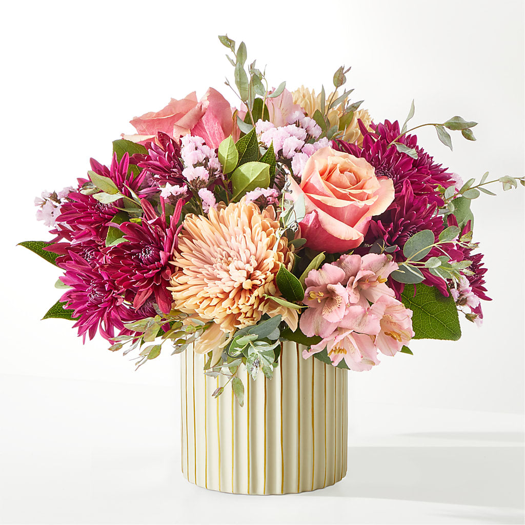 Berry Cobbler Bouquet with Ivory Vase –  Flowers By Pj Inc, Tuckerton NJ