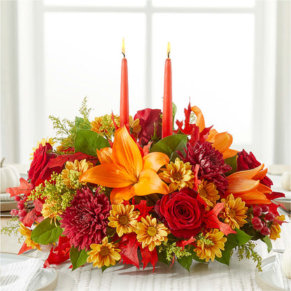 Autumn's Embrace Centerpiece –  Flowers By Pj Inc, Tuckerton NJ